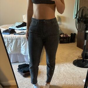 Hollister Women's Straight Leg Black Mom Jeans